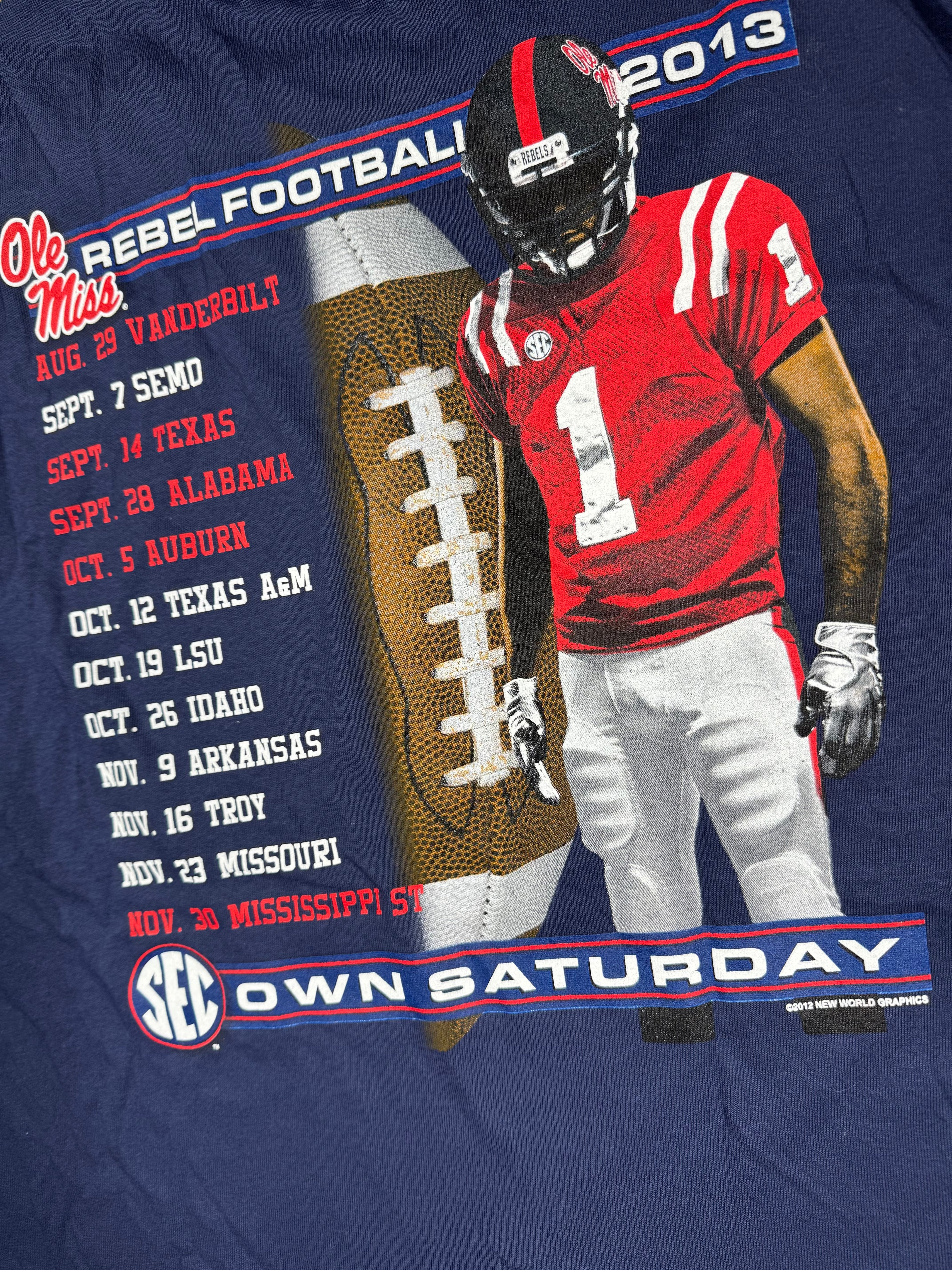 Ole Miss 2013 football tee- L