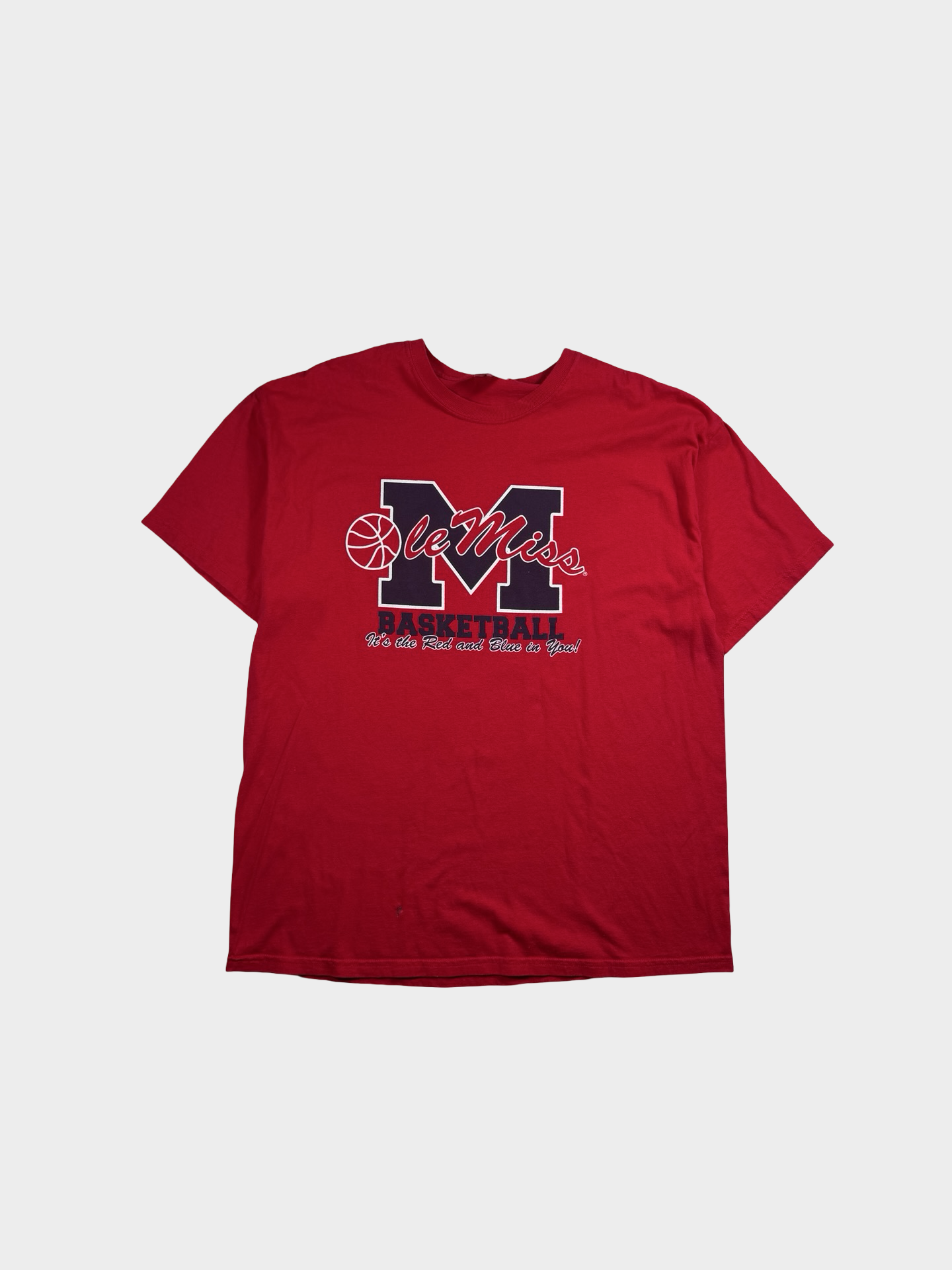 Ole Miss Vintage basketball tee- Xl
