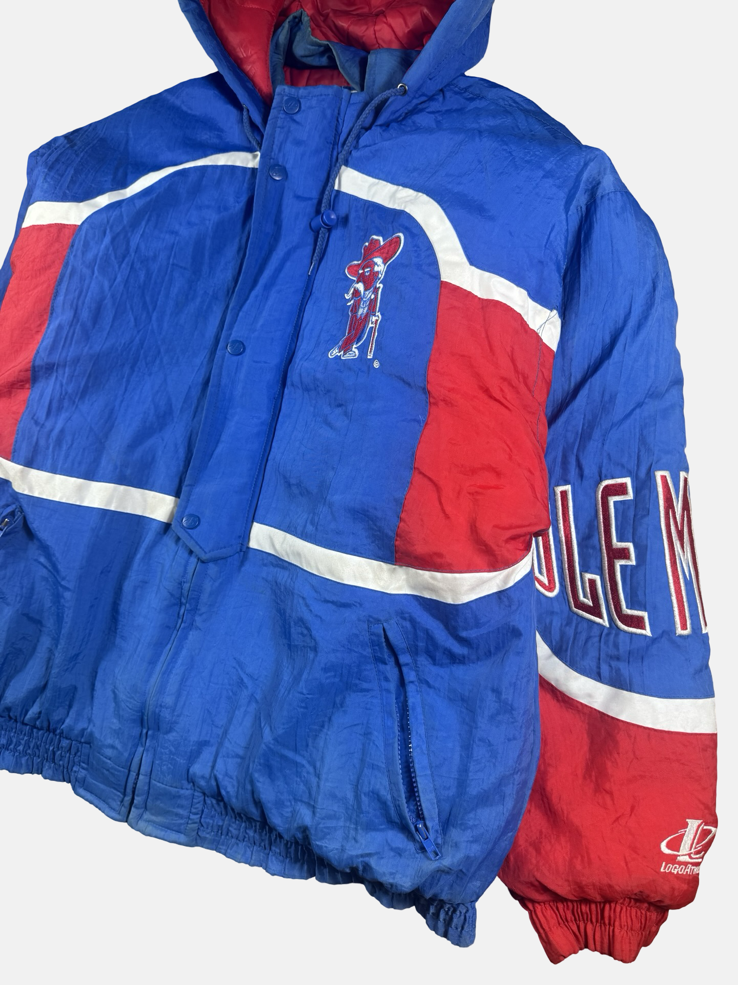 Vintage ole miss puffer jacket- xl