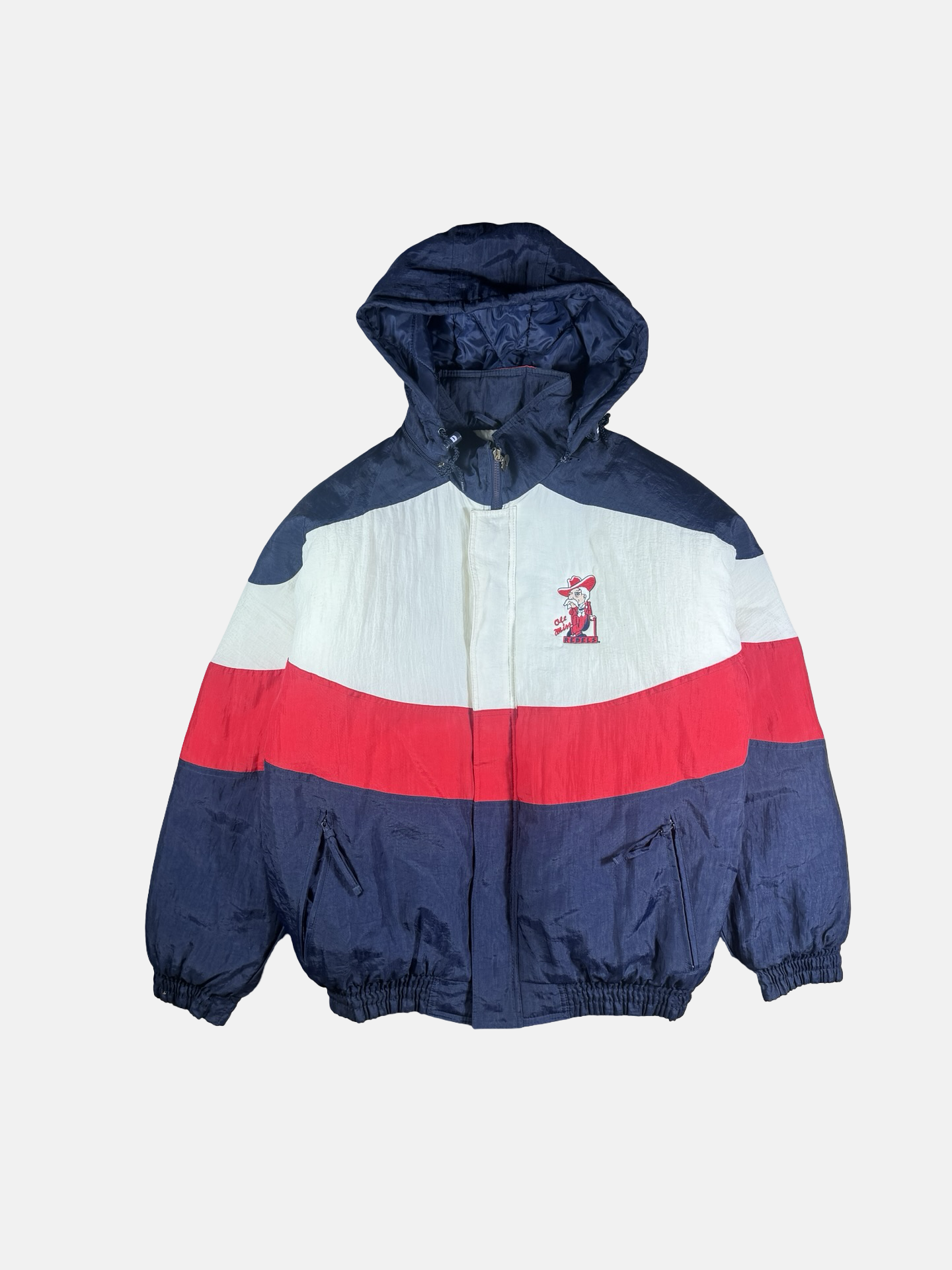 Vintage Ole Miss puffer jacket- L
