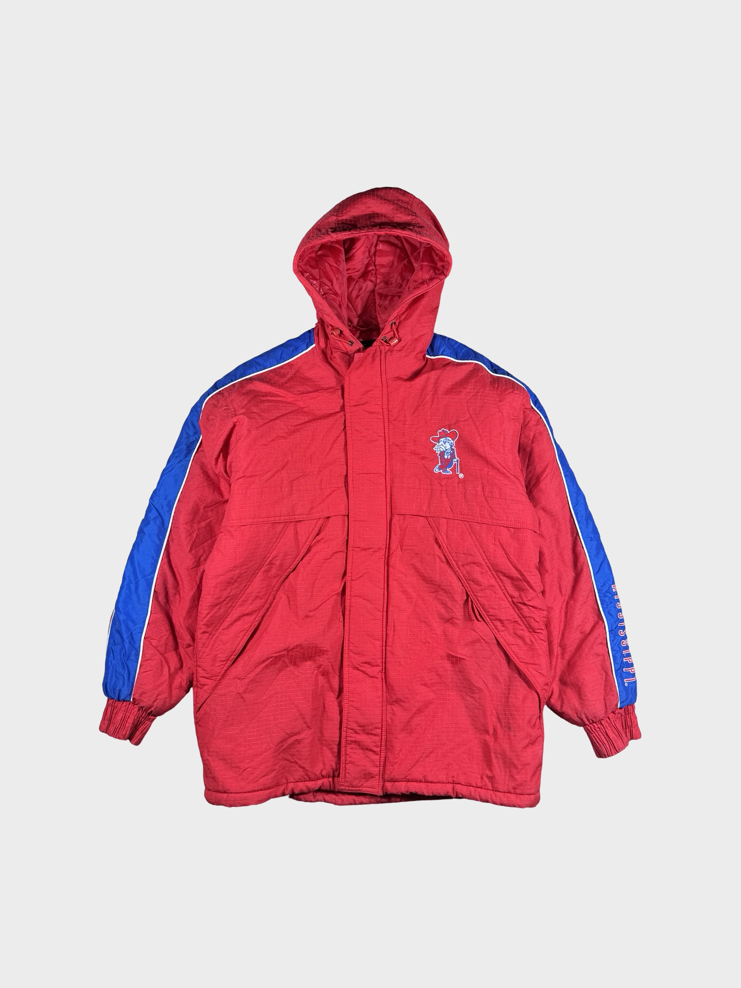 Ole Miss vintage Puffer Jacket-m/L
