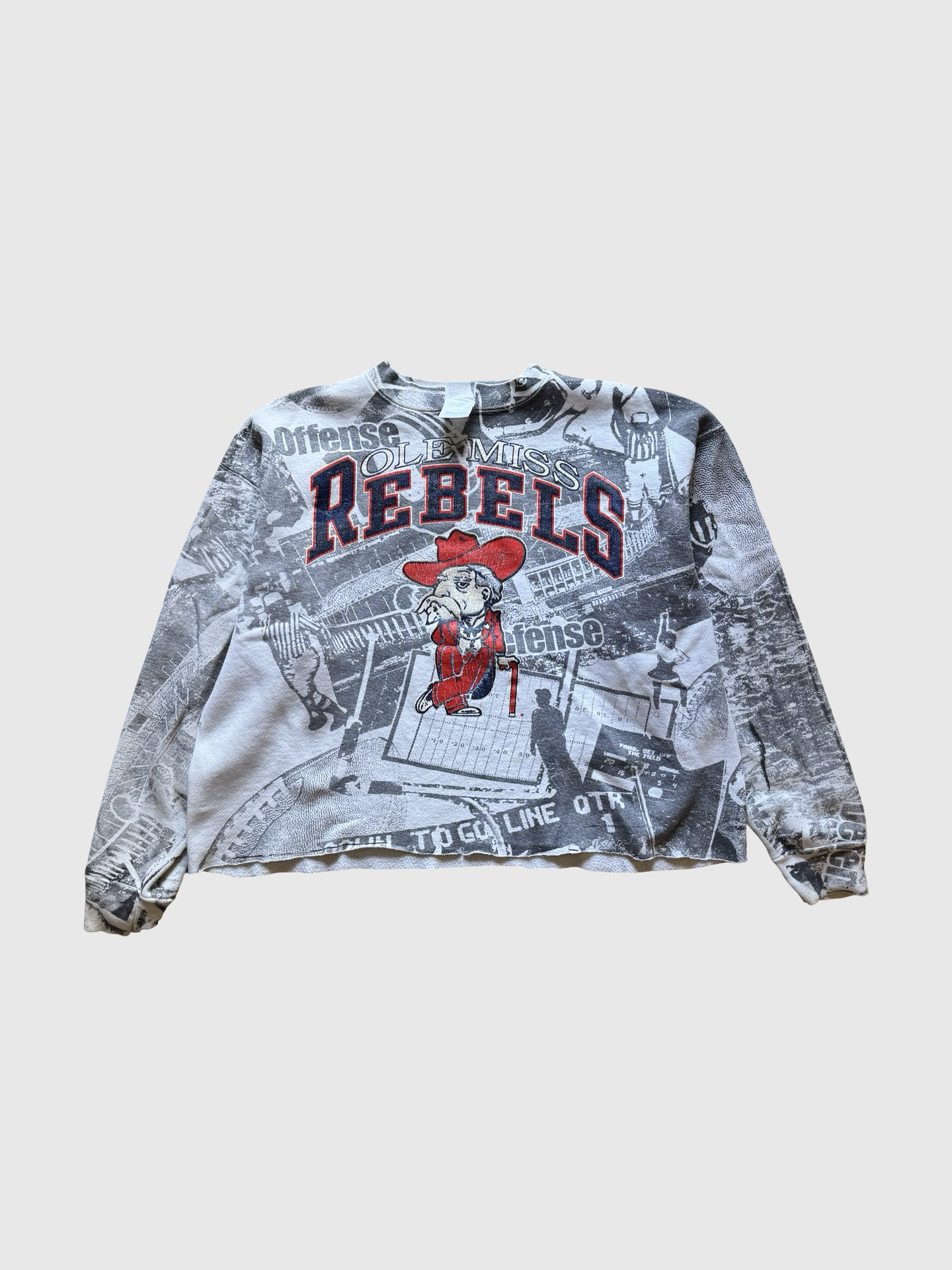 Ole Miss vintage cropped football sweatshirt- M/l