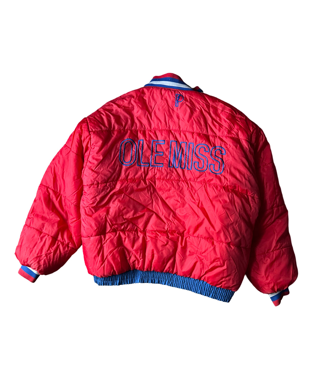 Vintage Ole Miss 90s reversible Puffer Jacket -XL