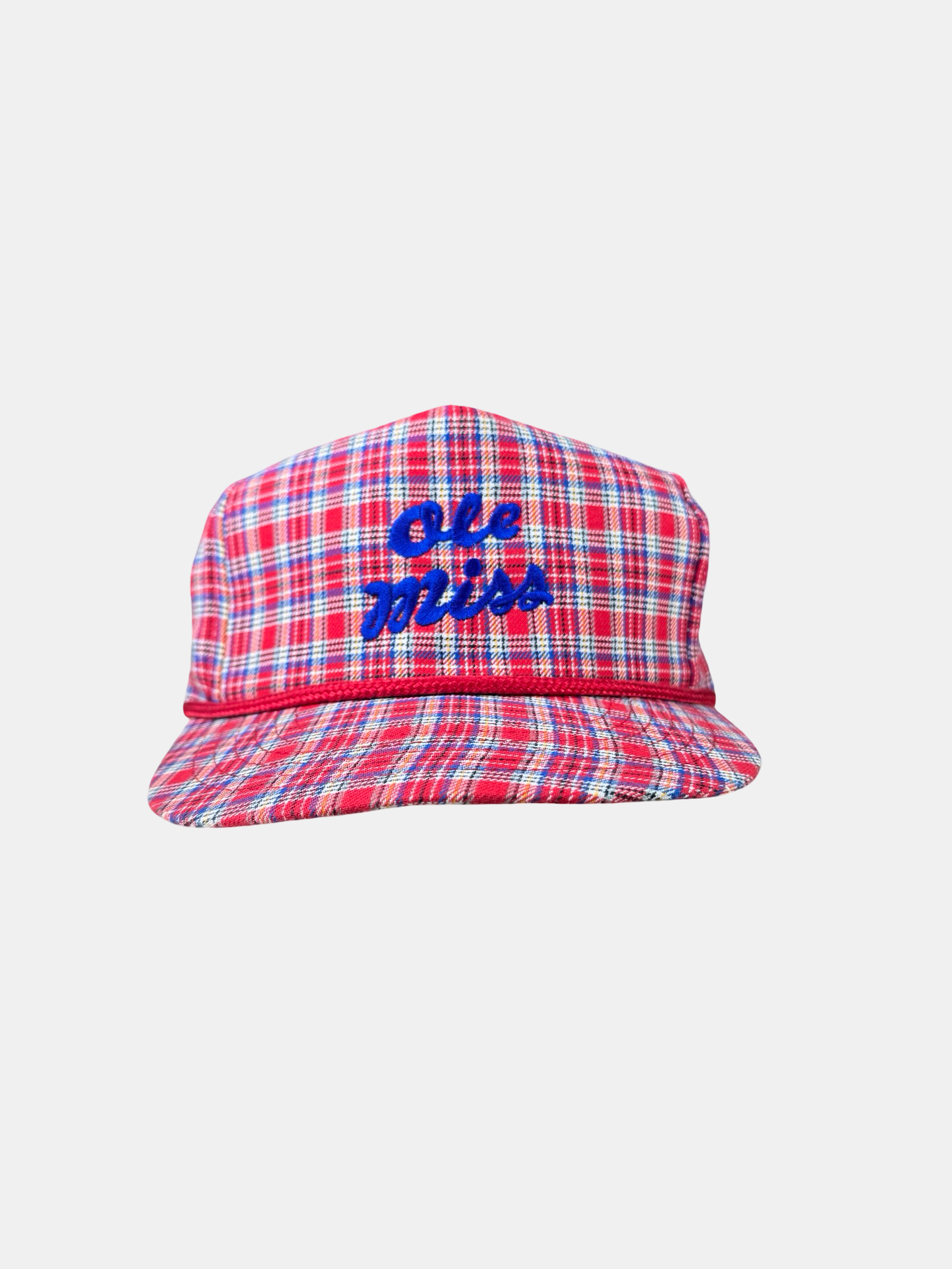 Ole Miss vintage 80s plaid hat