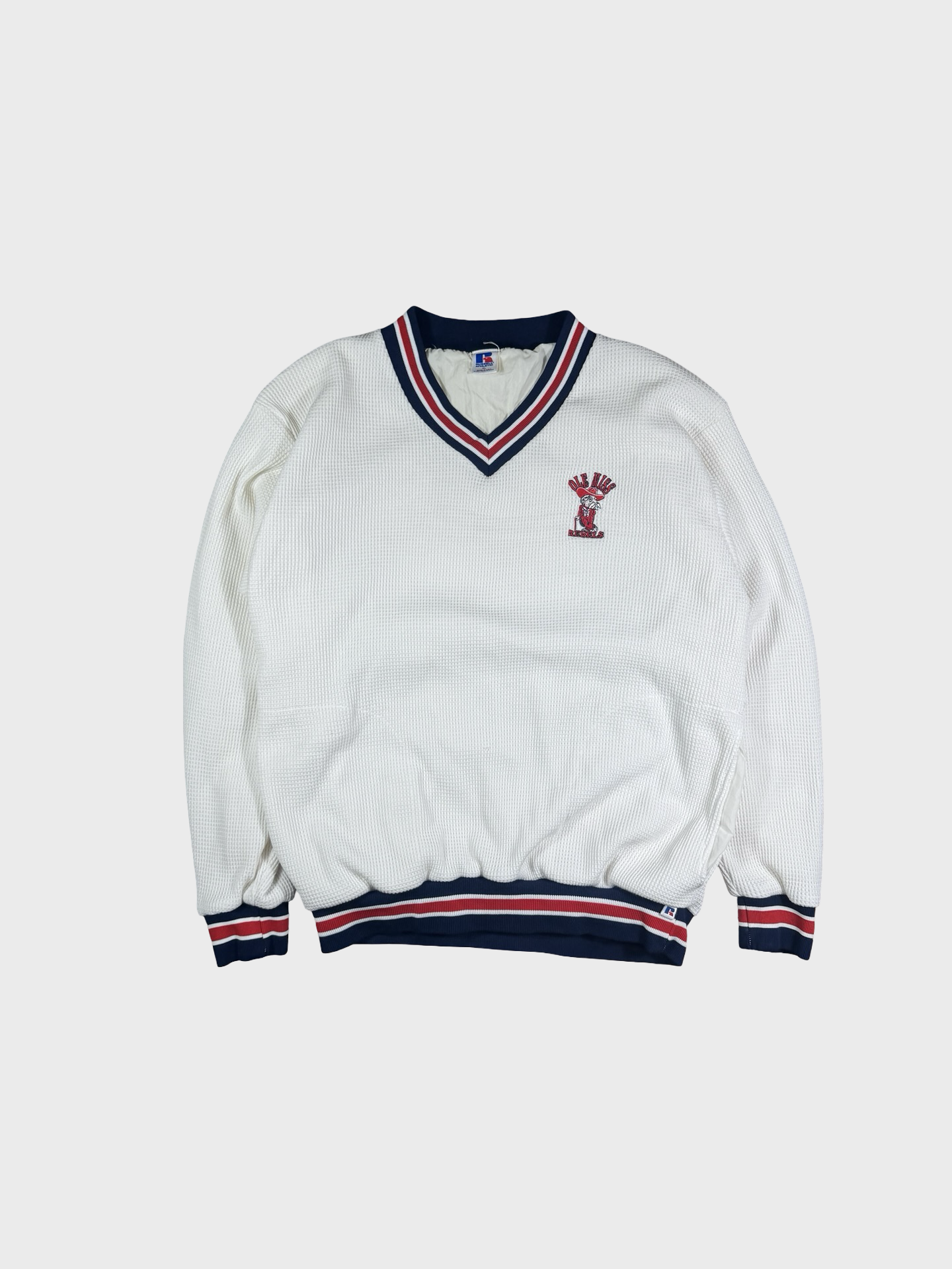 Vintage ole miss 80s waffle sweatshirt- L/XL