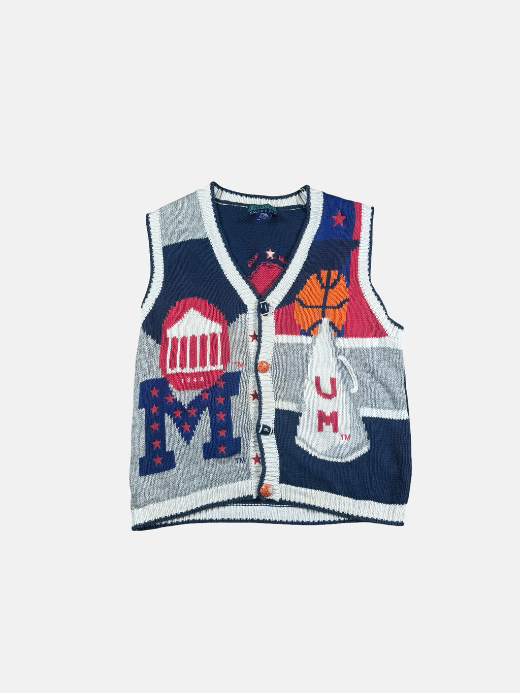 Vintage Ole Miss cardigan vest- L/XL