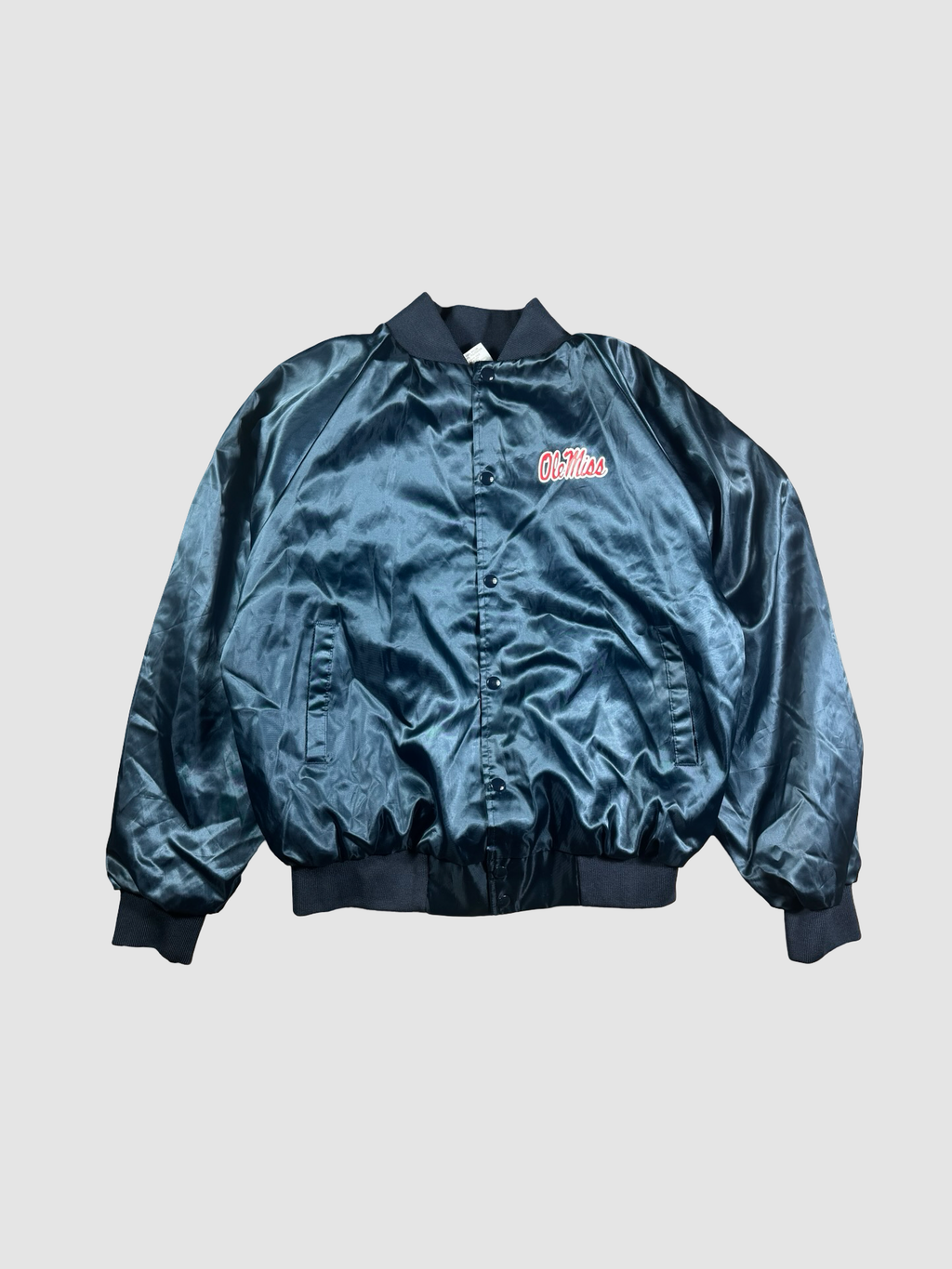 Ole Miss satin bomber jacket- L