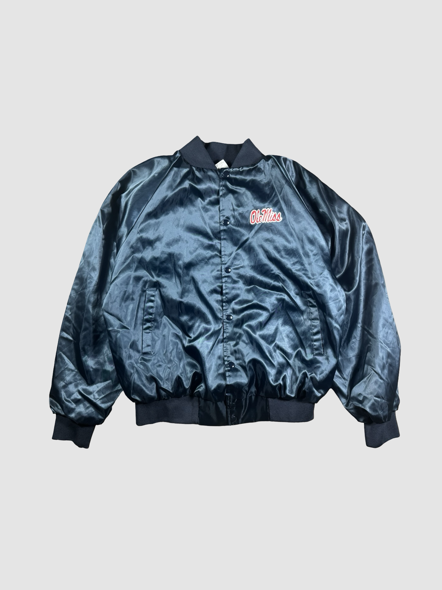 Ole Miss satin bomber jacket- L