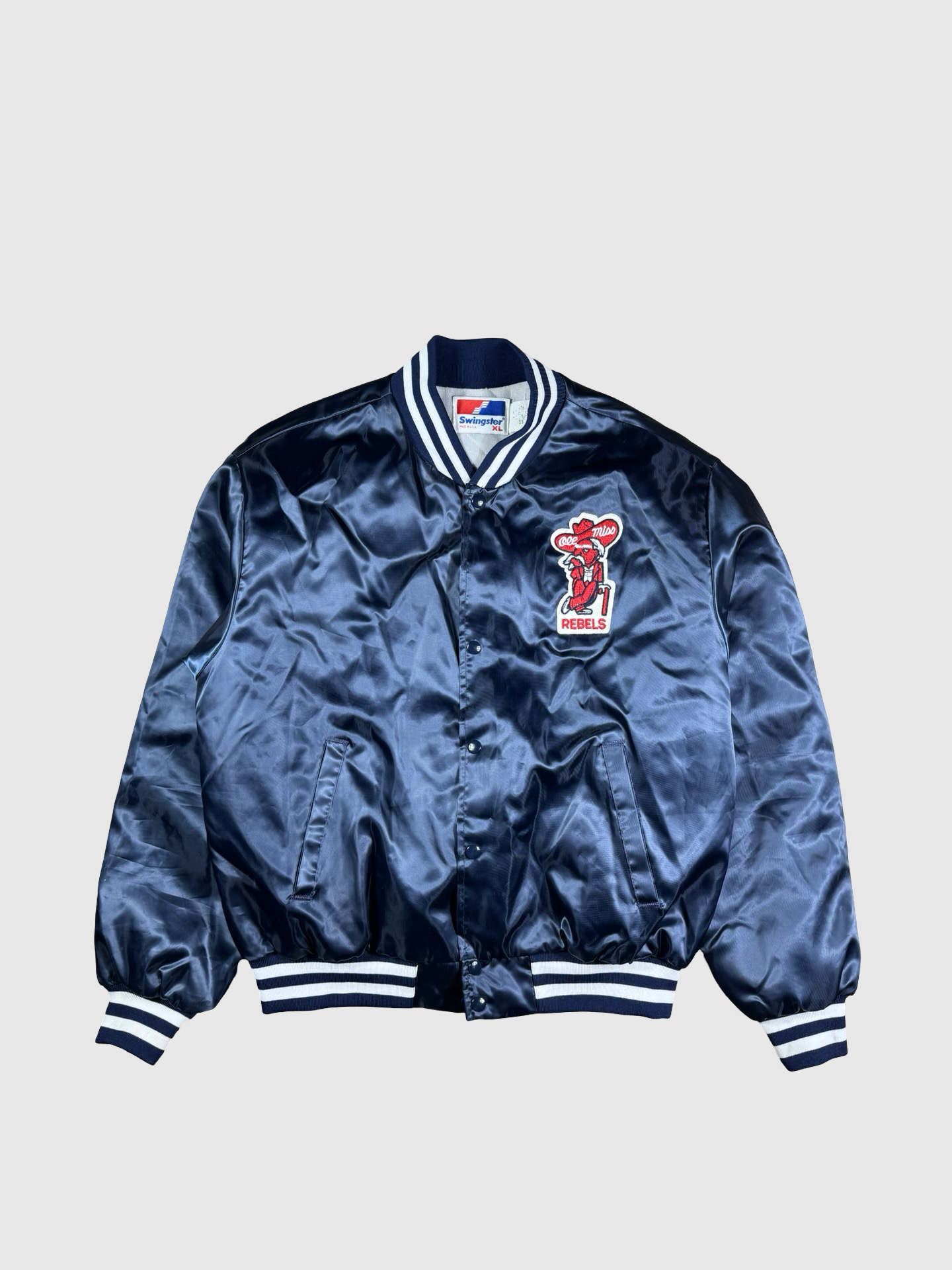 Vintage ole miss satin jacket- L